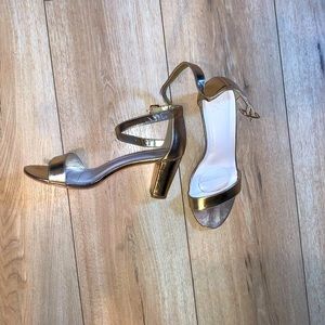 Gold strappy sandals
